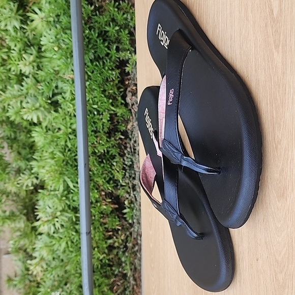 FloJos Josie Black/Pink Flip Flips Womens Size 11 - Picture 1 of 12